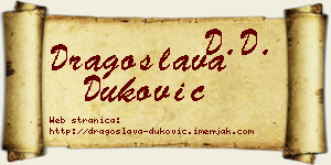 Dragoslava Duković vizit kartica